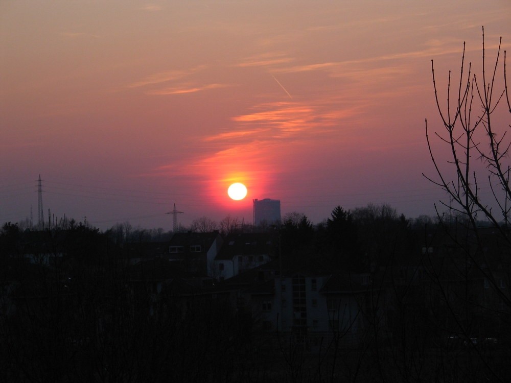 Sonnenuntergang in Essen-Dellwig