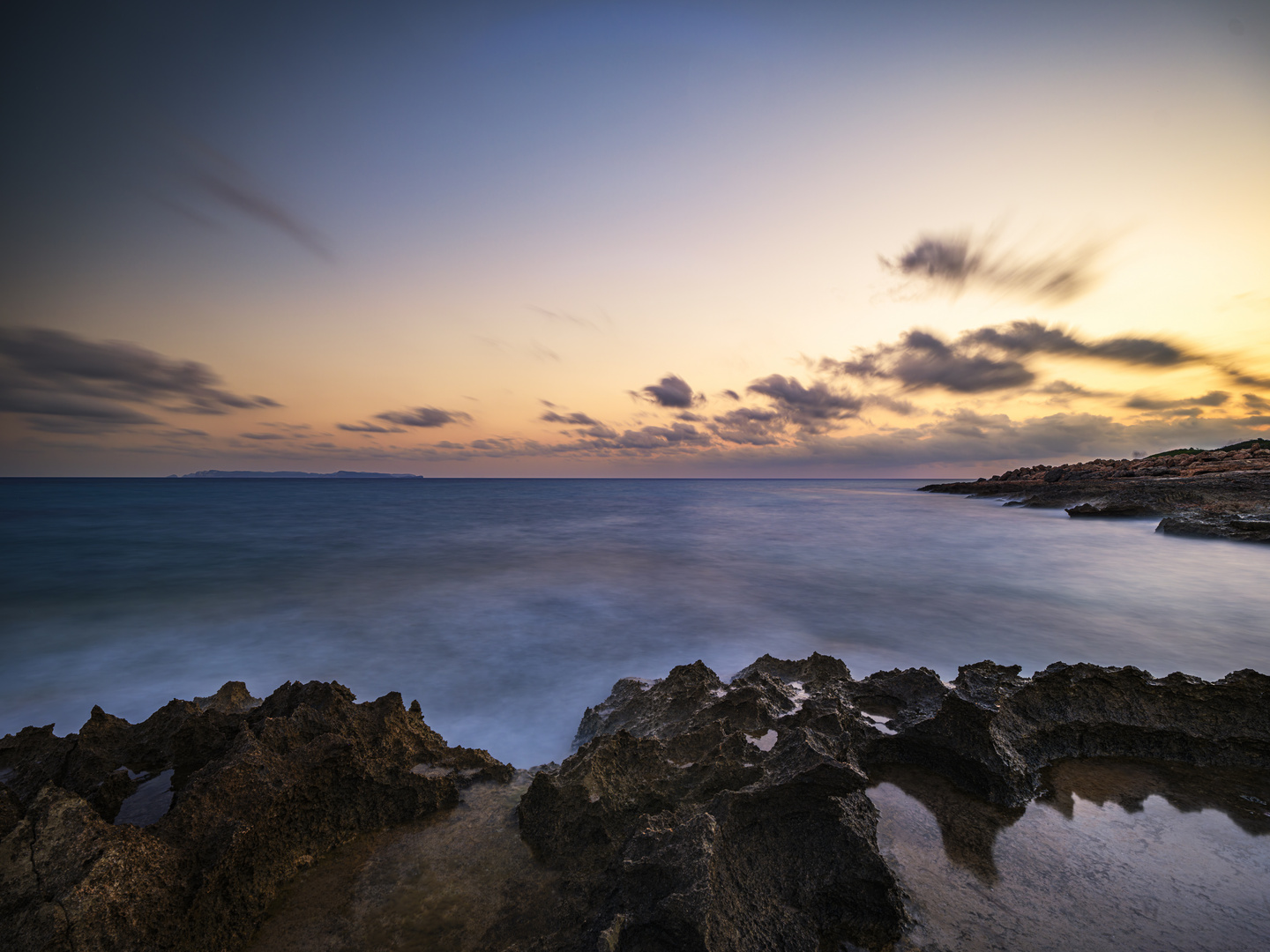 Sonnenuntergang in Far des Capes Ses Salines