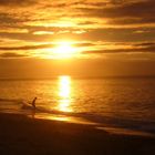 Sonnenuntergang in Findhorn (Schottland)