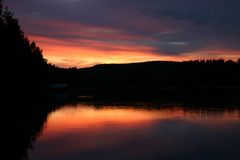 Sonnenuntergang in Finnland