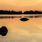 Sonnenuntergang in Finnland, Himmel trifft Wasser