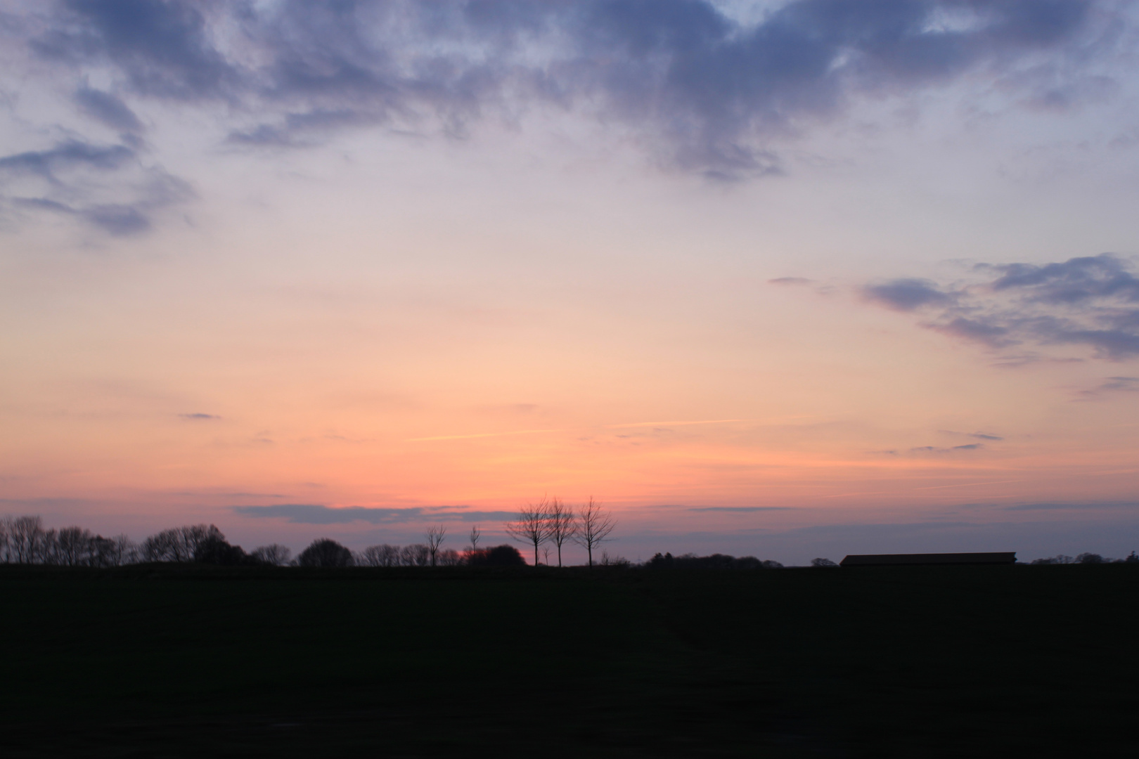 Sonnenuntergang in Fleesensee.