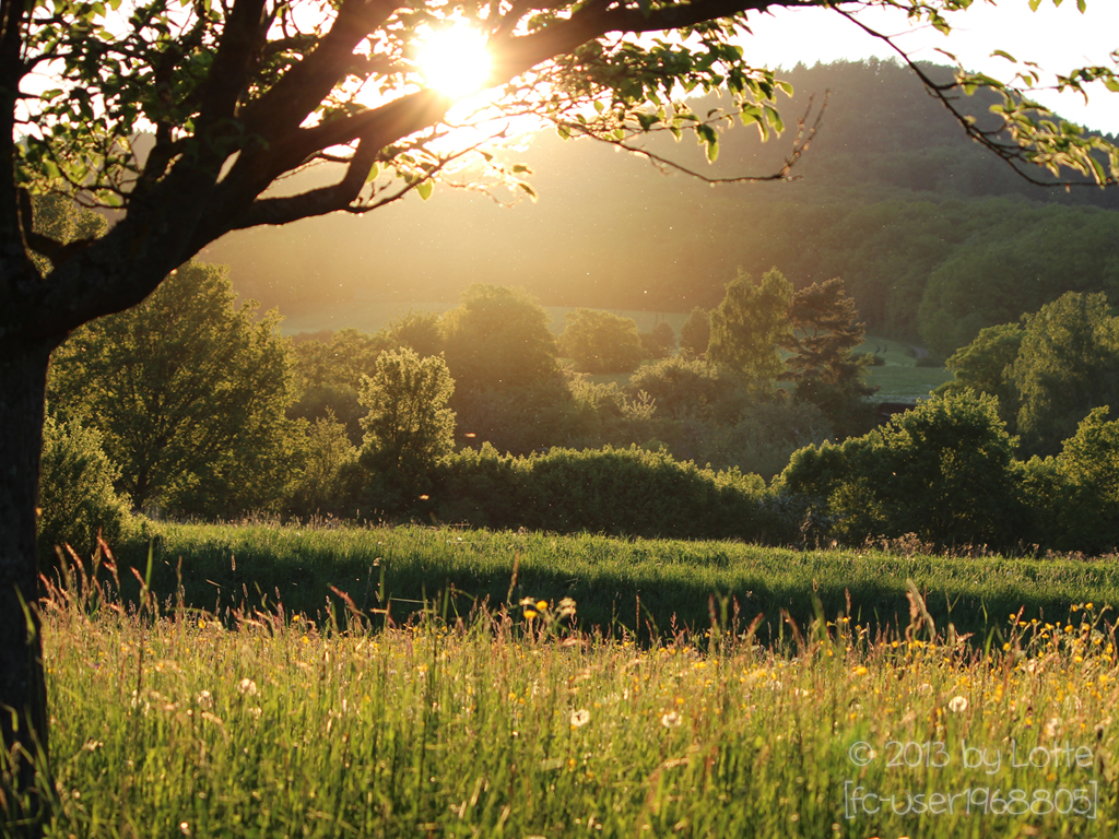 Sonnenuntergang in Franken