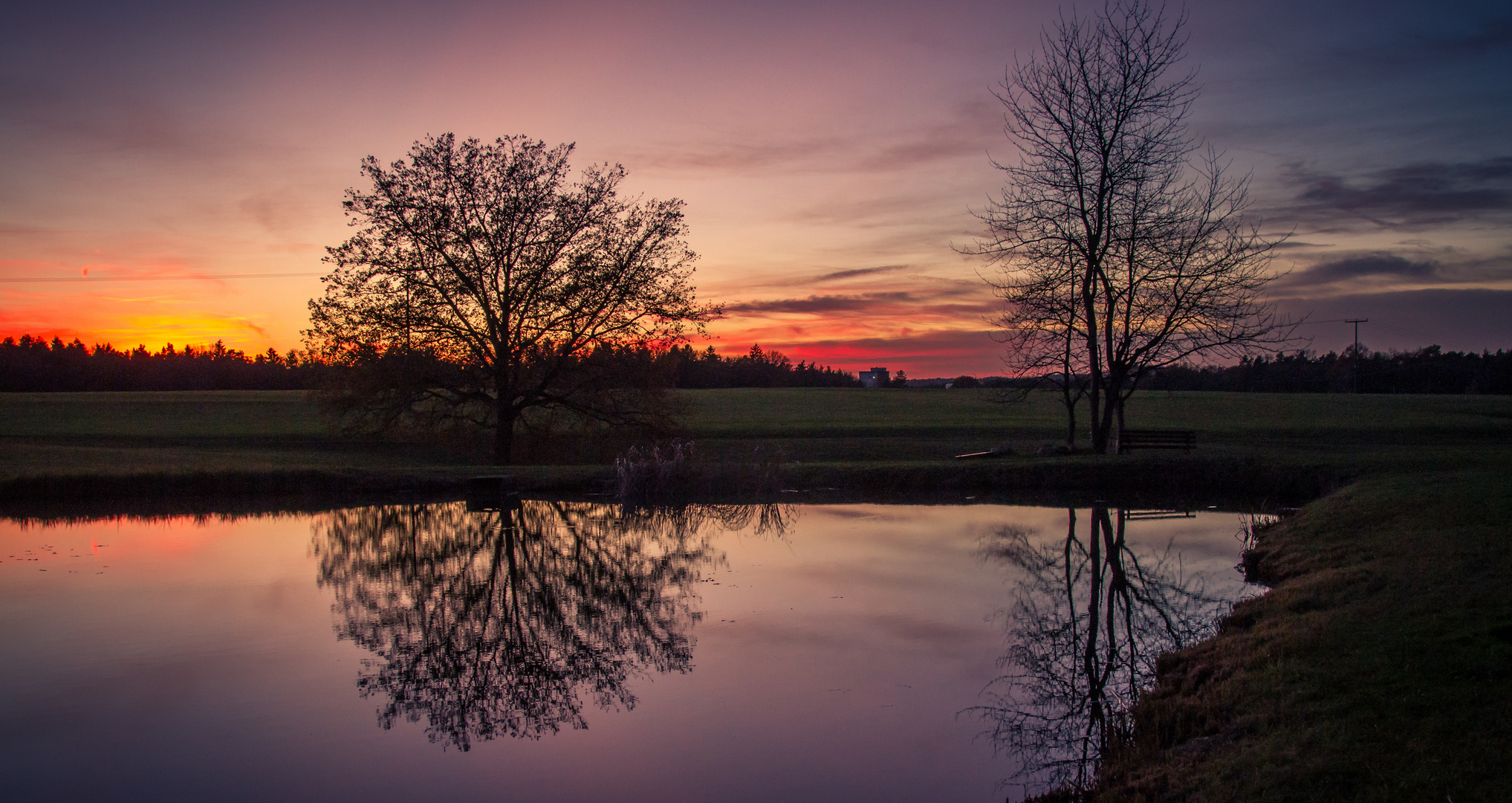 Sonnenuntergang in Franken