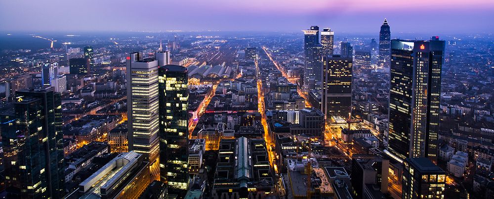 Sonnenuntergang in Frankfurt