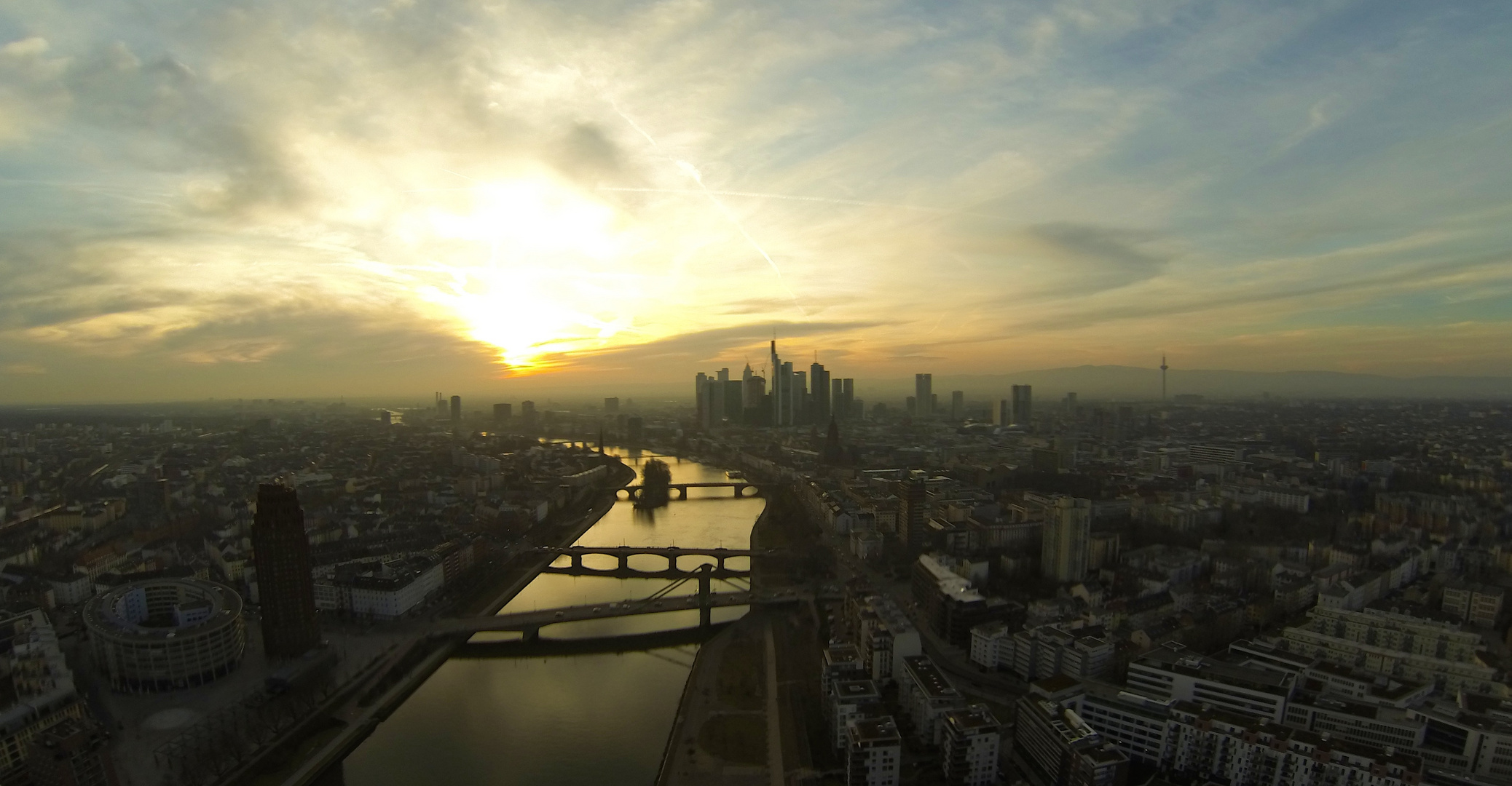 Sonnenuntergang in Frankfurt