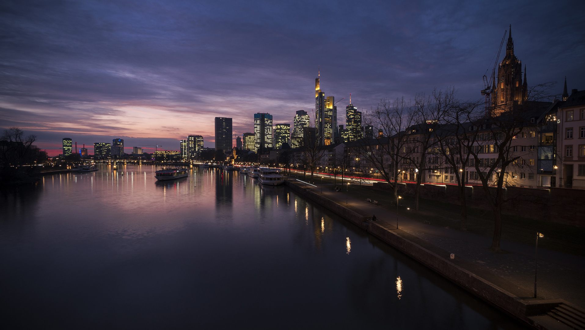 Sonnenuntergang in Frankfurt am 20.02.2019