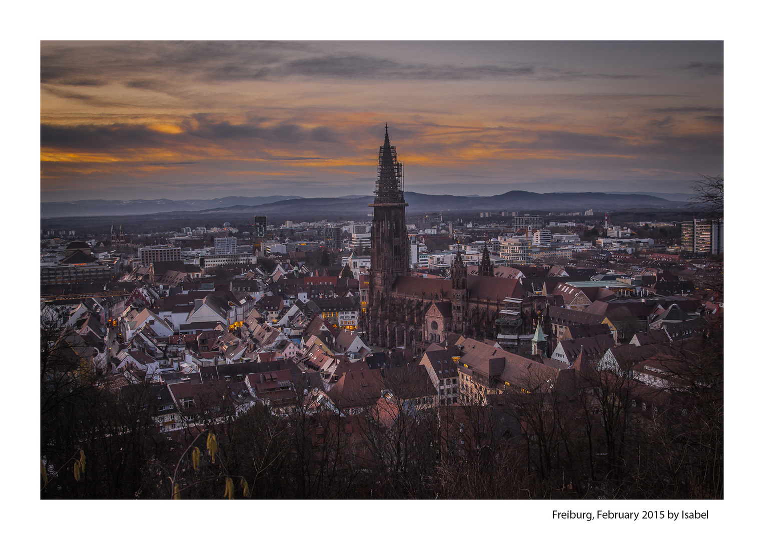 Sonnenuntergang in Freiburg