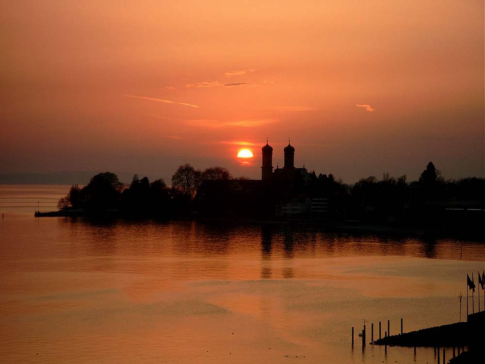 Sonnenuntergang in Friedrichshafen