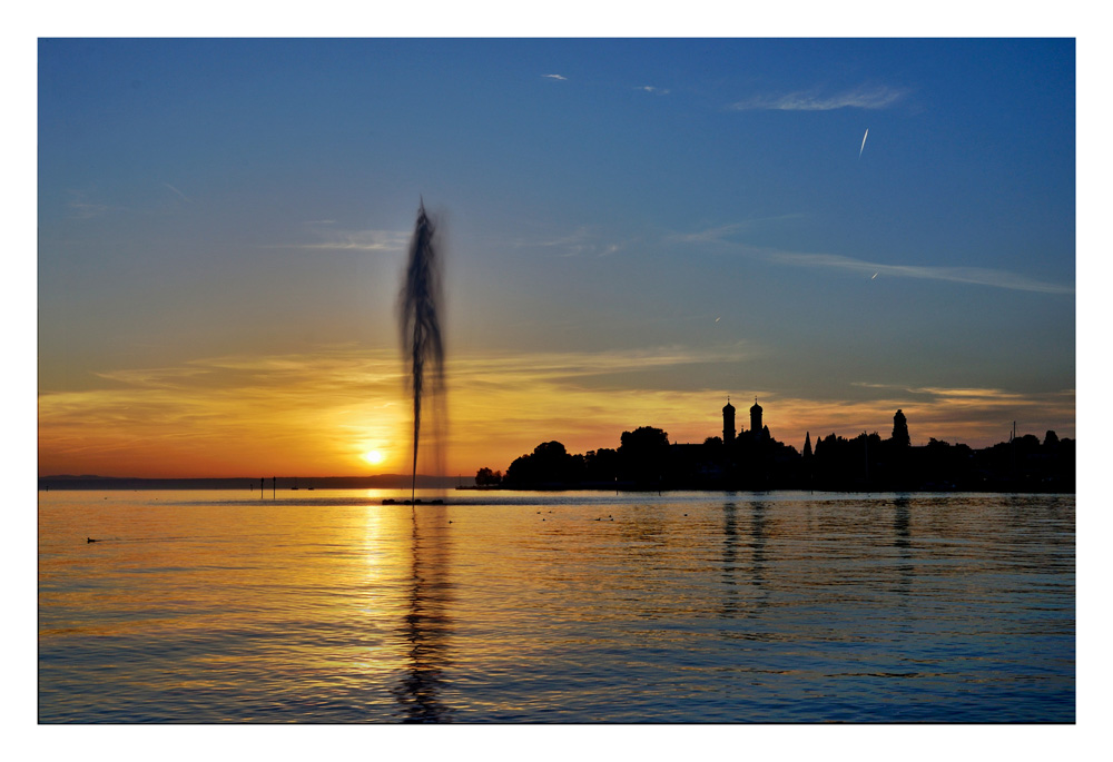 sonnenuntergang in Friedrichshafen