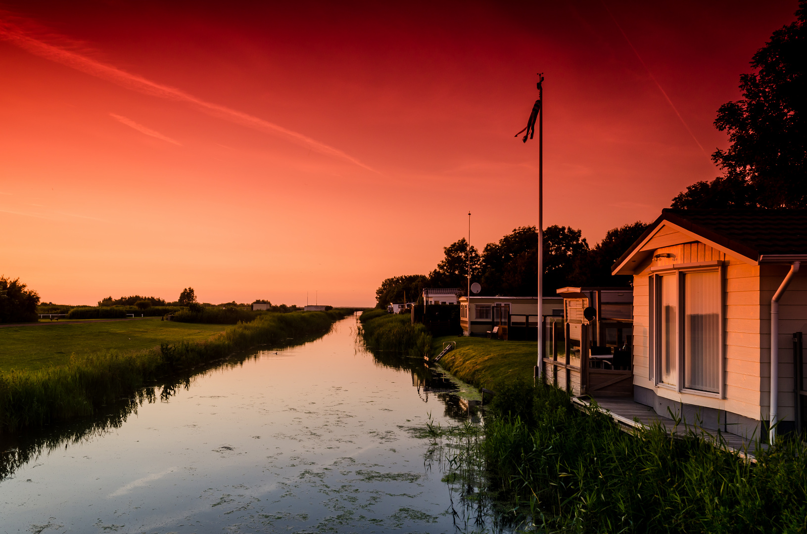 Sonnenuntergang in Friesland