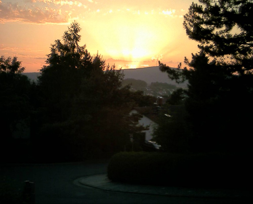 Sonnenuntergang in Fürth / Odenwald