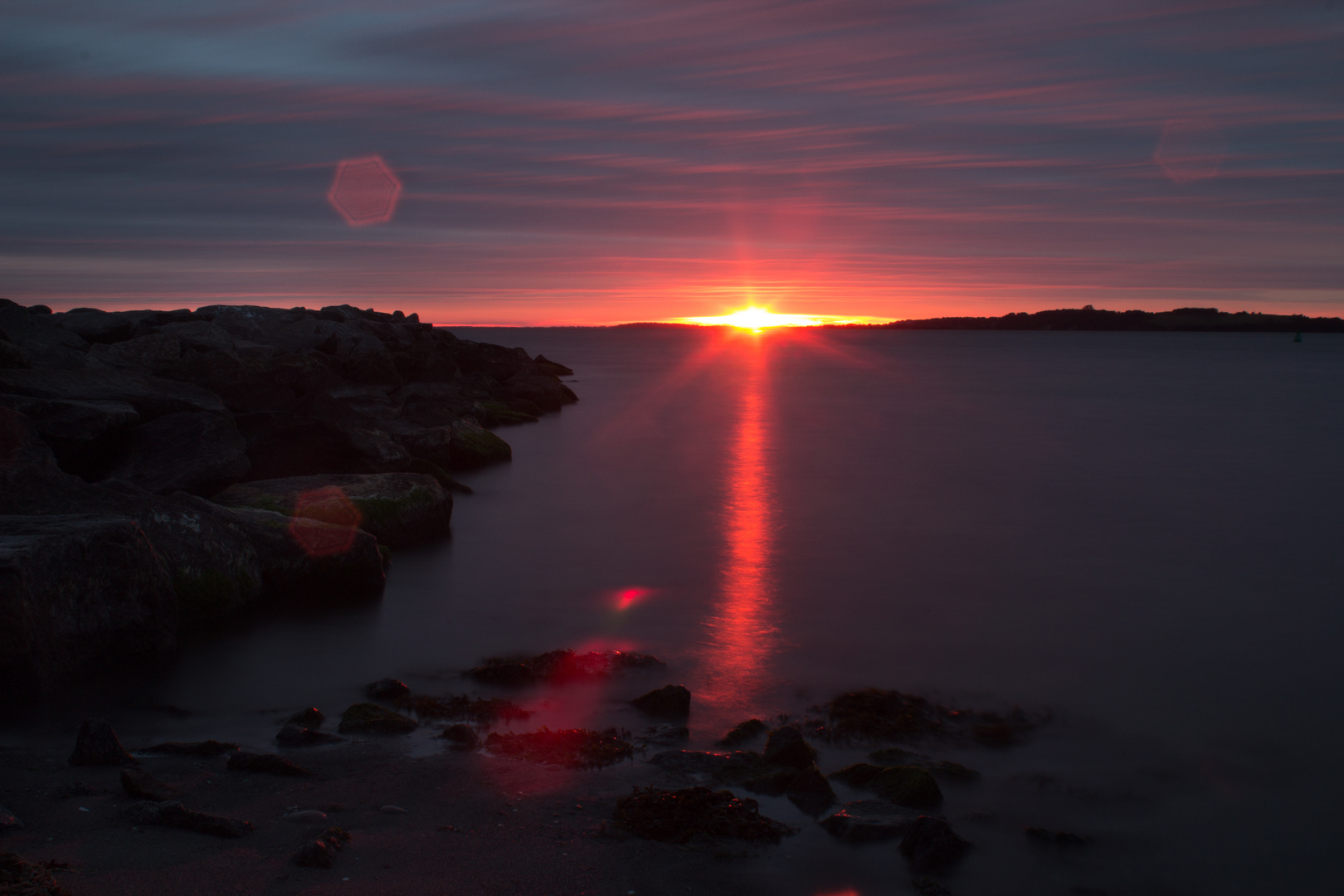 Sonnenuntergang in Gager