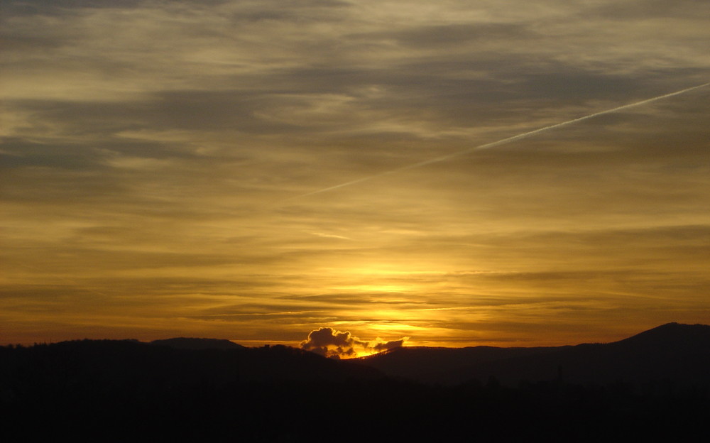 Sonnenuntergang in Gebenstorf (CH)