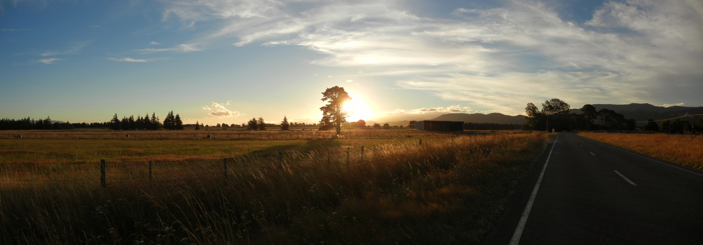 Sonnenuntergang in Greytown