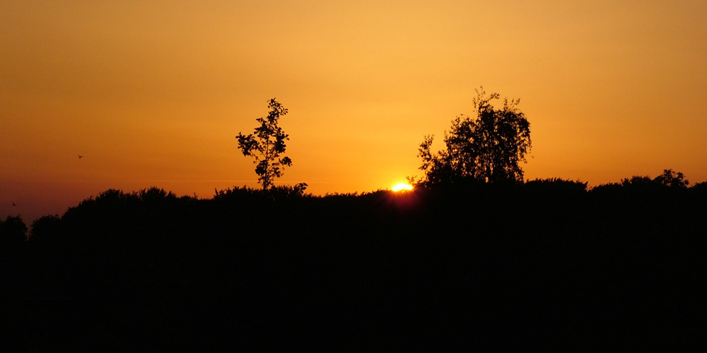 Sonnenuntergang in Hagen Westfalen.