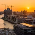 Sonnenuntergang in Hamburg