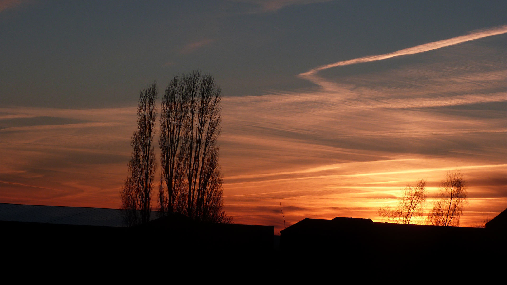 Sonnenuntergang in Hamburg