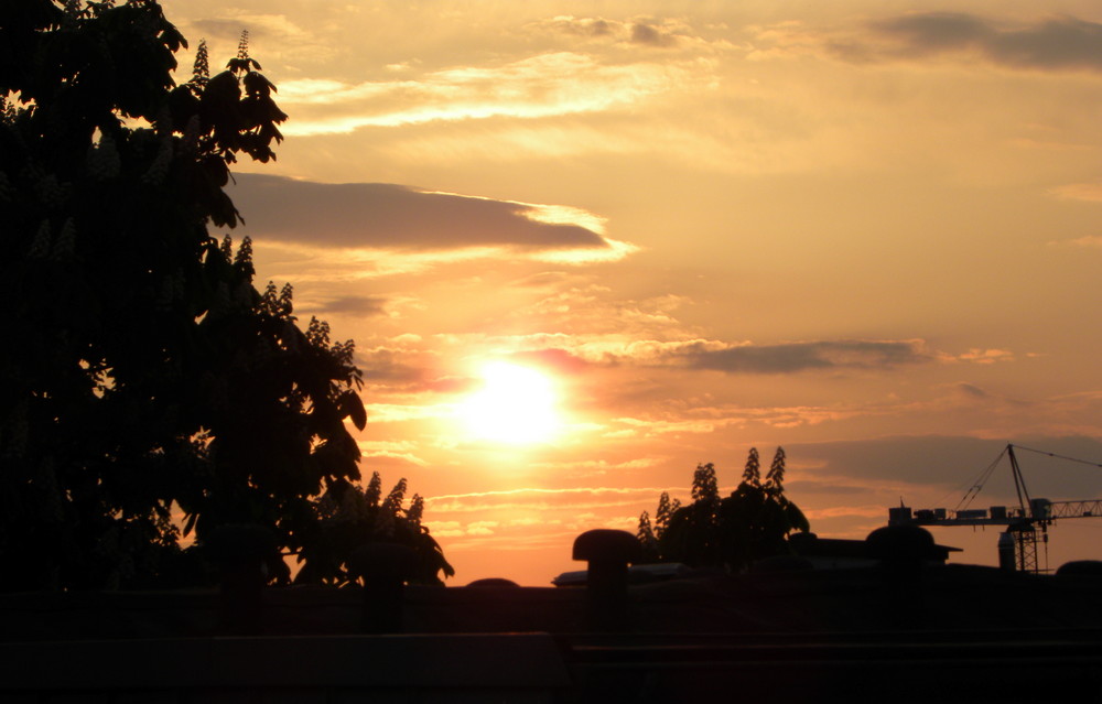 Sonnenuntergang in Hamburg