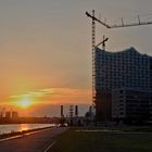 Sonnenuntergang in Hamburg