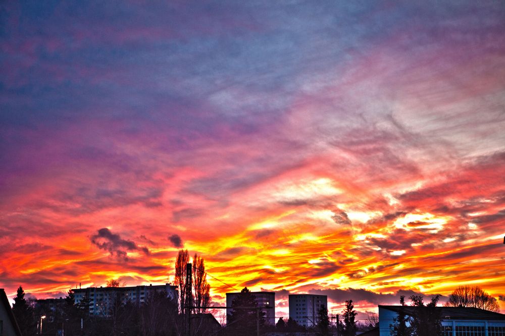 Sonnenuntergang in Hannover als HDR