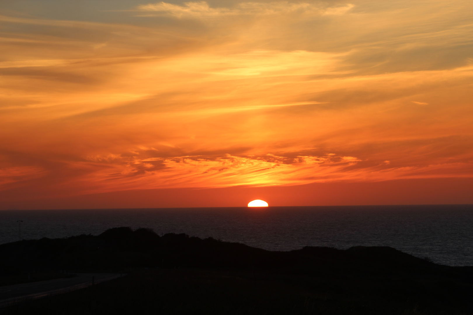 Sonnenuntergang in Hanstholm, Dänemark