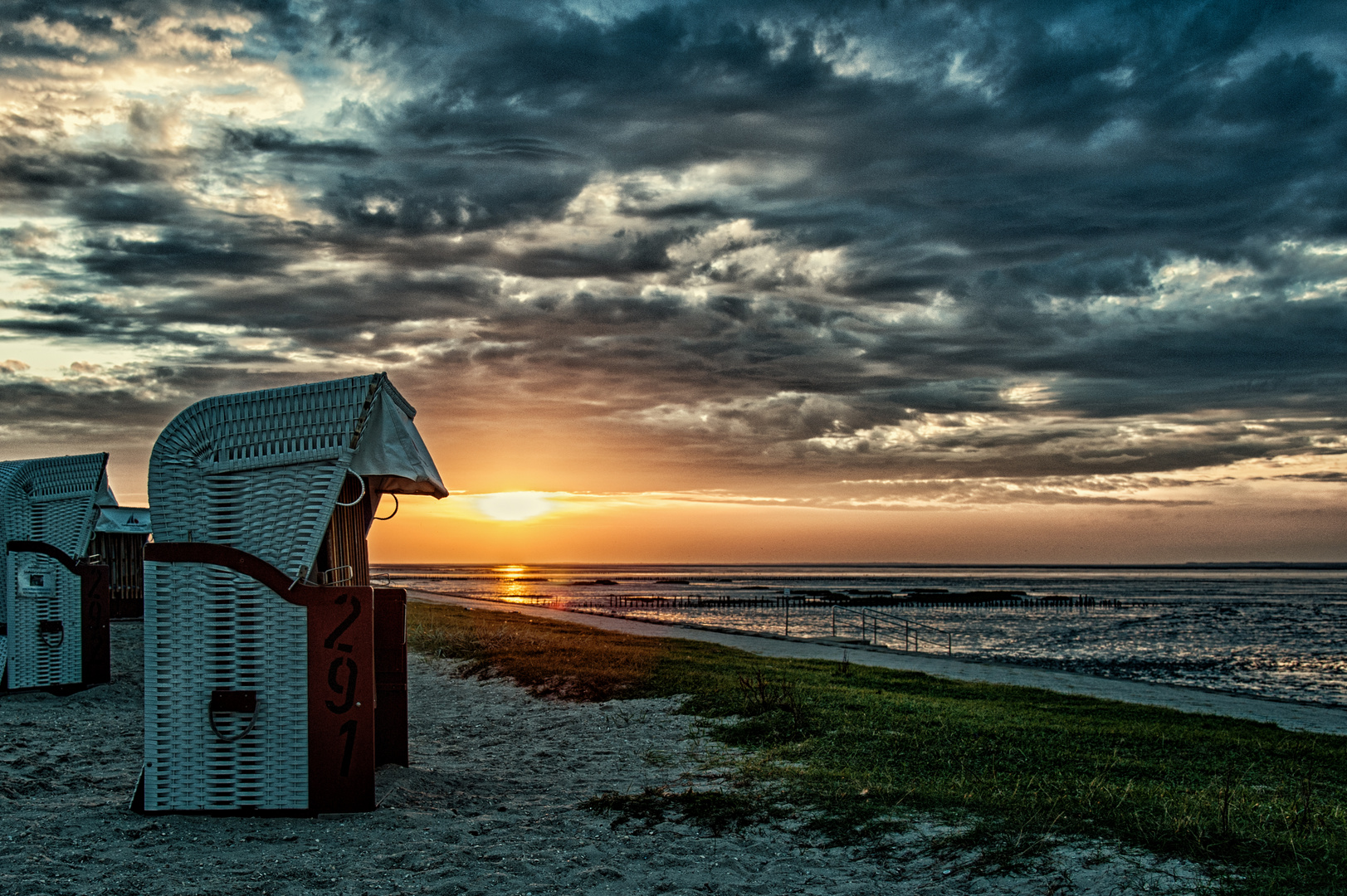 Sonnenuntergang in Harlesiel