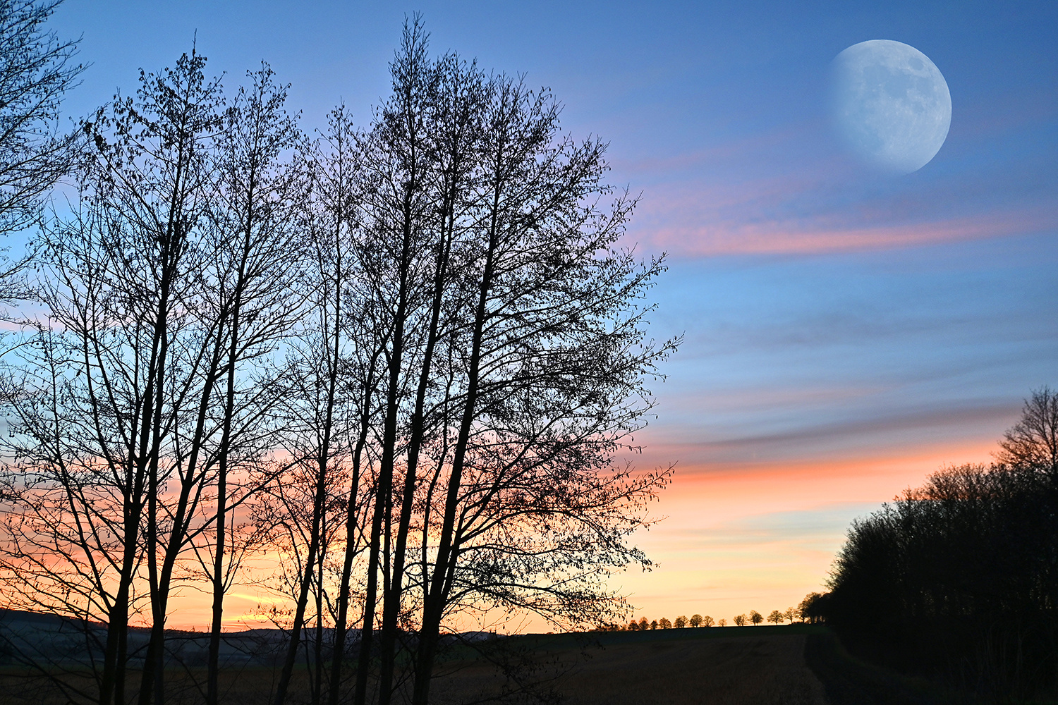 Sonnenuntergang in Heersum 