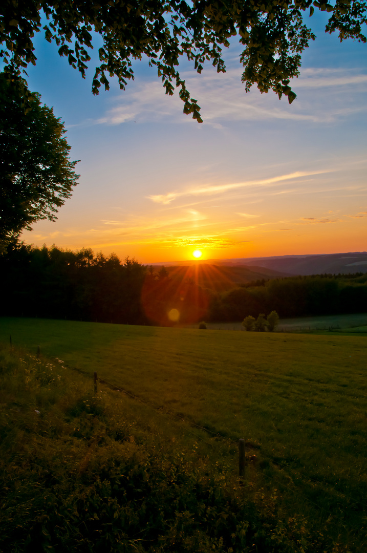 sonnenuntergang in heiderscheid