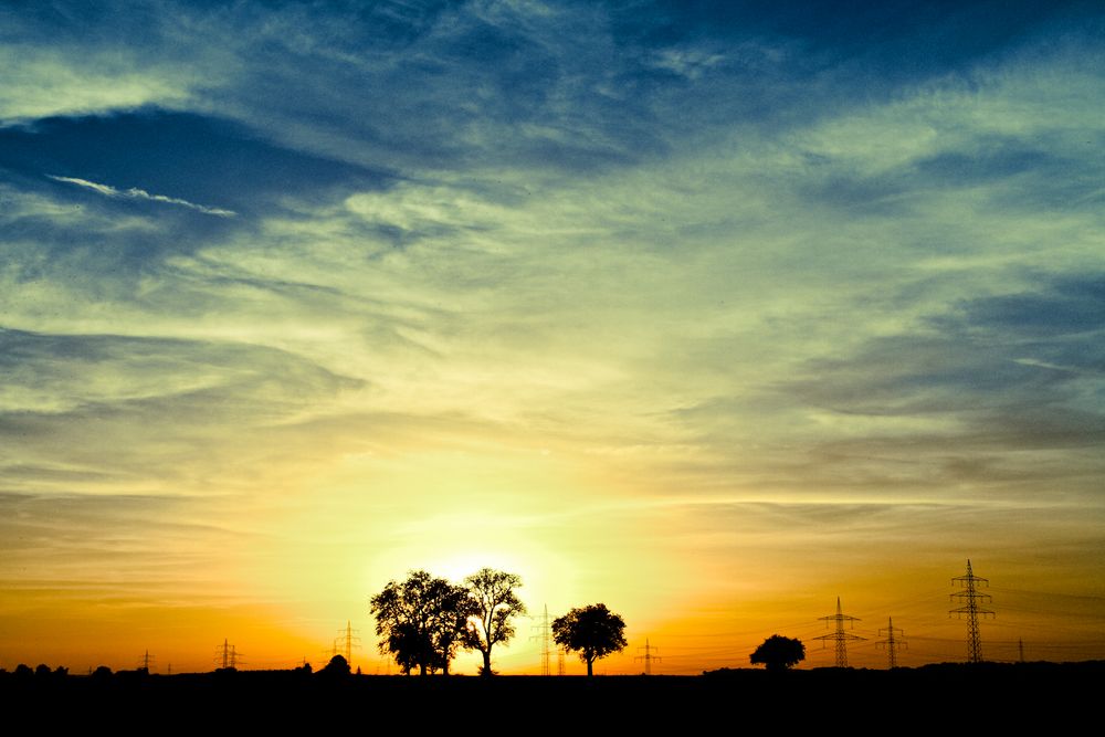 Sonnenuntergang in Heilbronn-Frankenbach