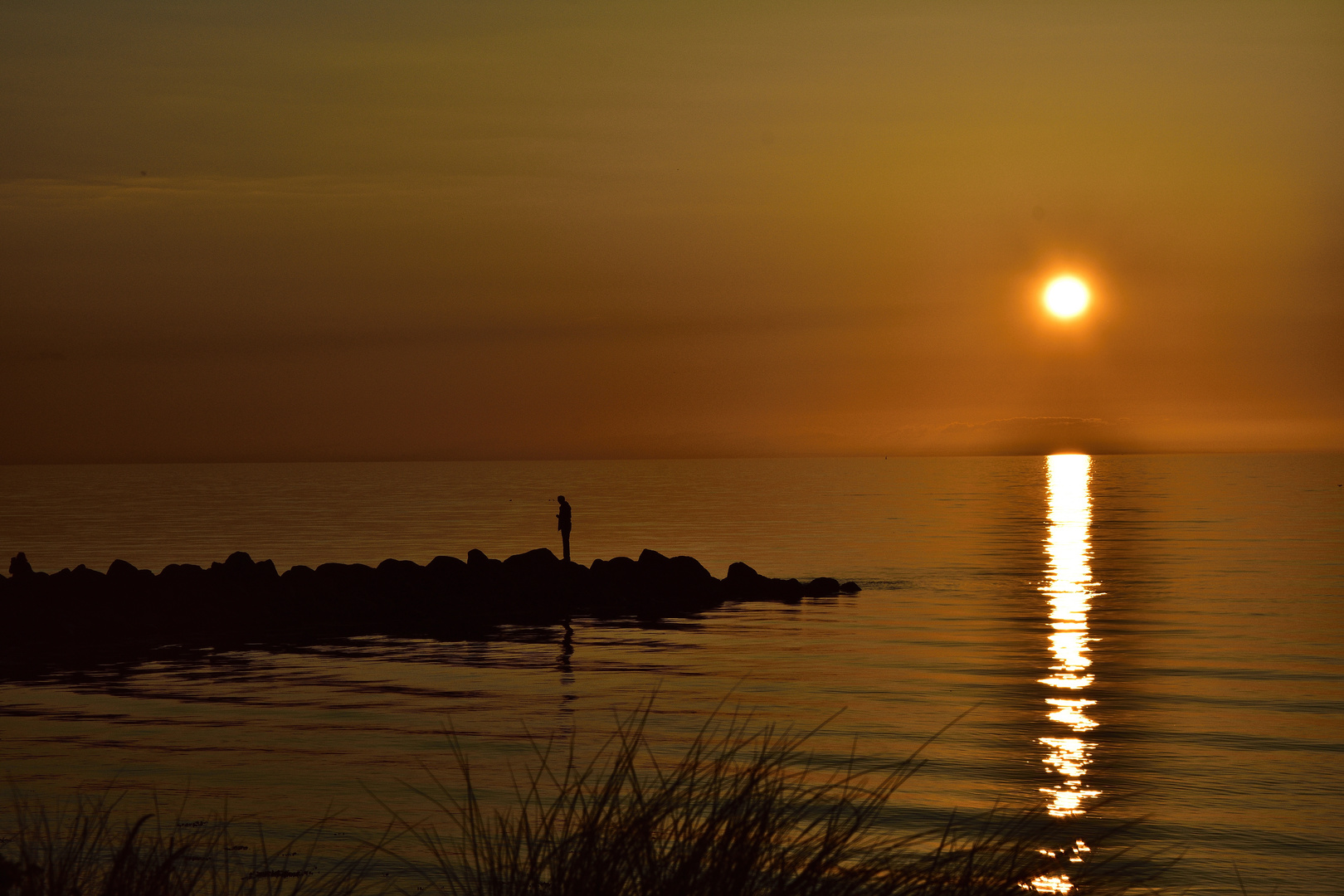 Sonnenuntergang in Heiligehafen