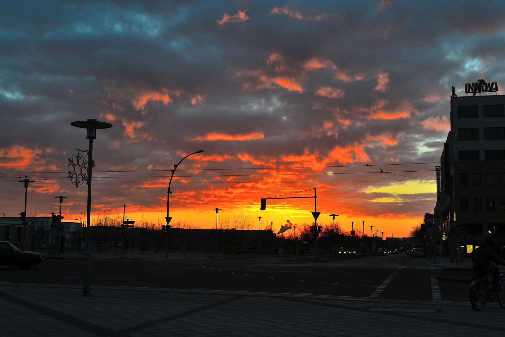 Sonnenuntergang in Hellersdorf