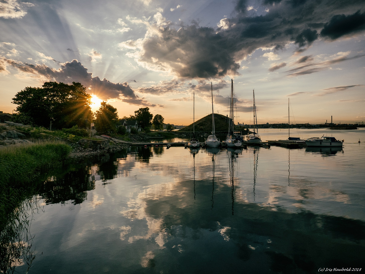 Sonnenuntergang in Helsinki