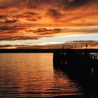 Sonnenuntergang in Herrsching am Ammersee - Bayern -