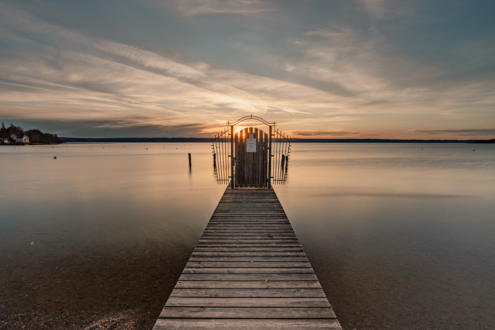 Sonnenuntergang in Herrsching am Ammersee