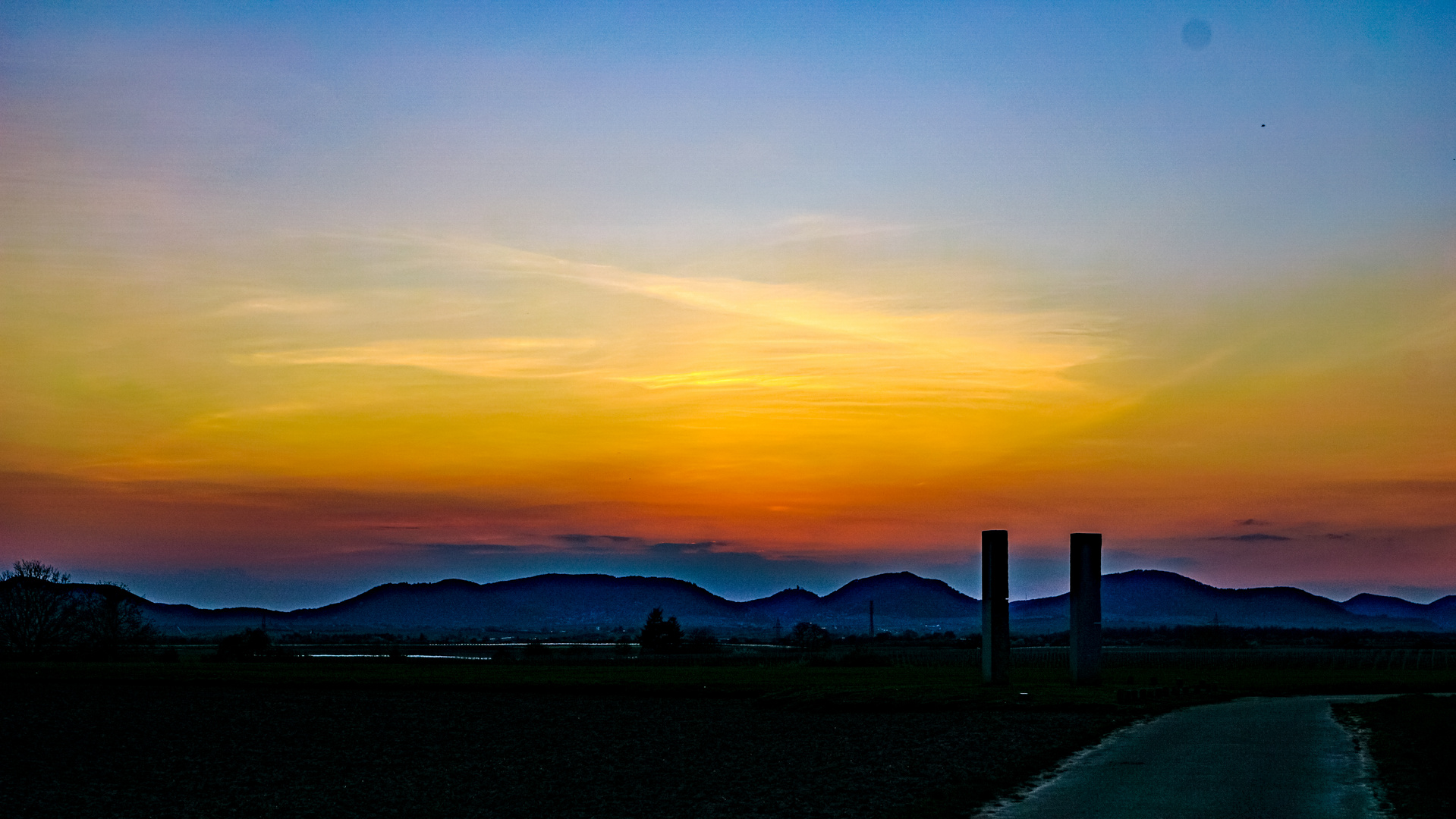 Sonnenuntergang in Herxheim 2020 