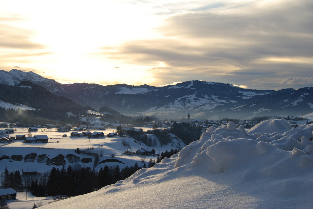 Sonnenuntergang in Hittisau