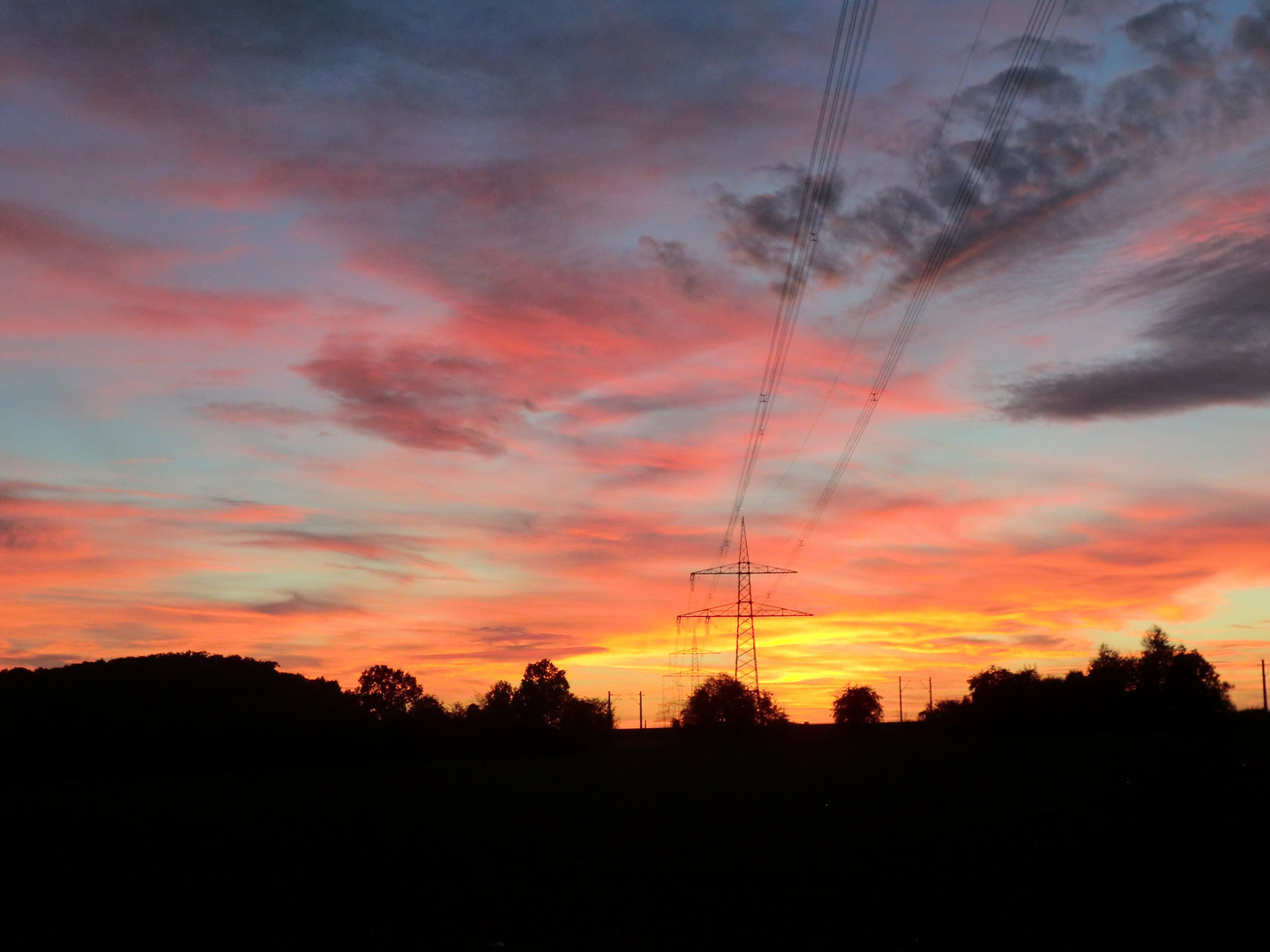 Sonnenuntergang in Hohenlohe 