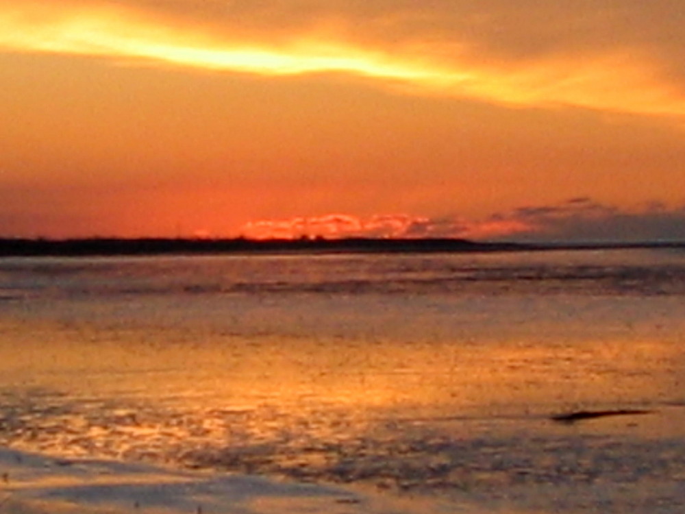 Sonnenuntergang in Holland am Meer