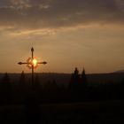 Sonnenuntergang in Horni Zdanidla (früher Obersteindlberg)