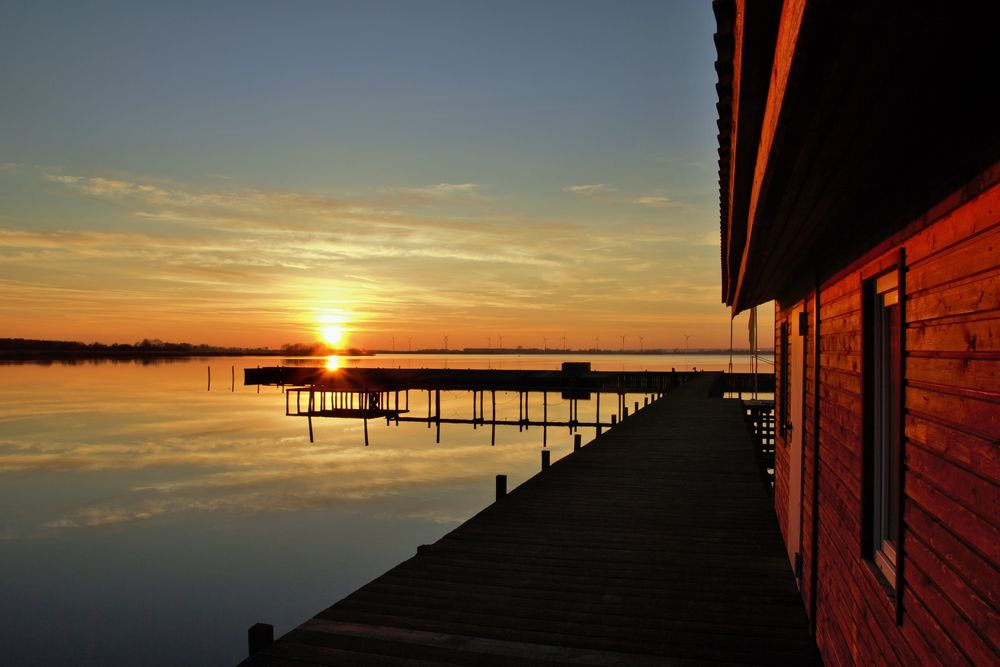 Sonnenuntergang in Hüde am Dümmersee