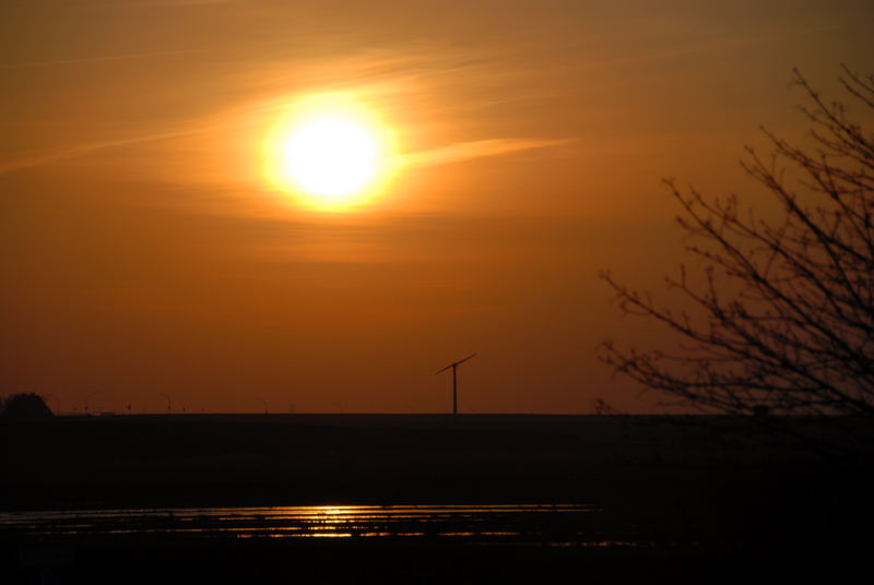 Sonnenuntergang in Husum