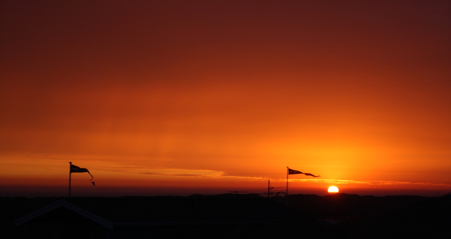 Sonnenuntergang in Hvide Sande