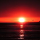 Sonnenuntergang in  Ijmuiden