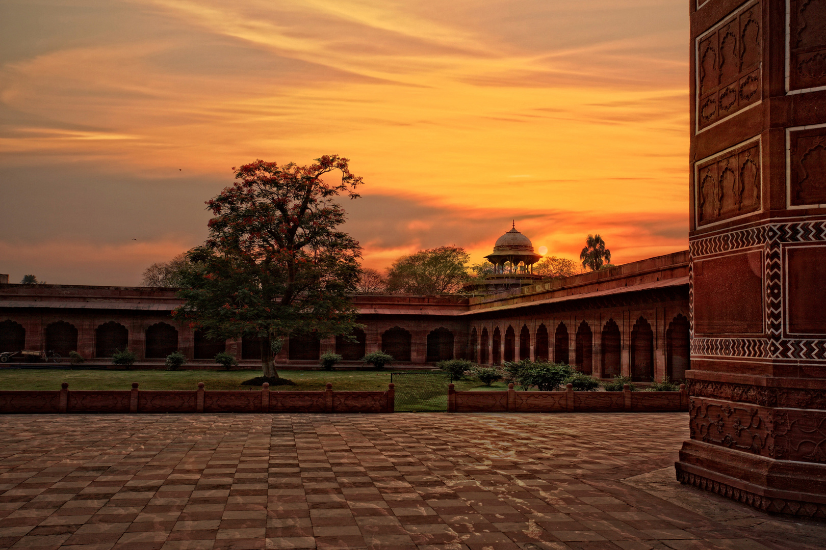 Sonnenuntergang in Indien 