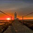 Sonnenuntergang in Island, Gardur, the old lighthouse