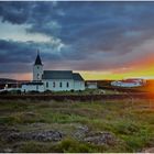 Sonnenuntergang in Island nahe Myvatn