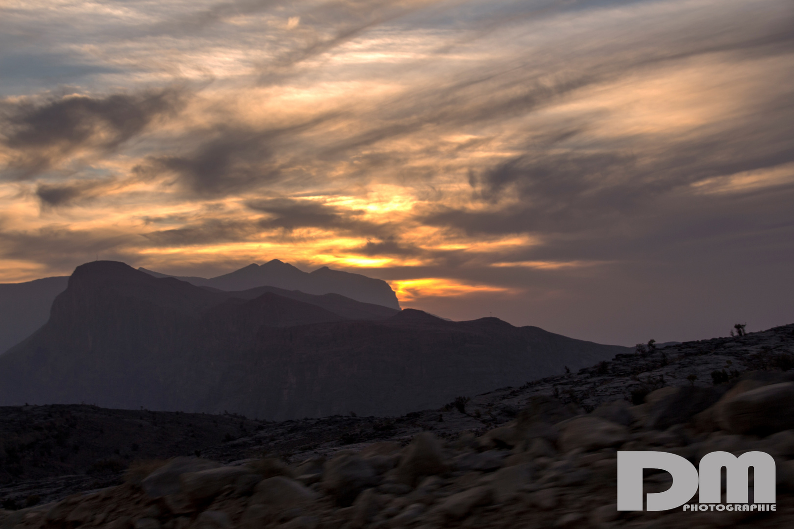 Sonnenuntergang in Jebel Shams (Oman)