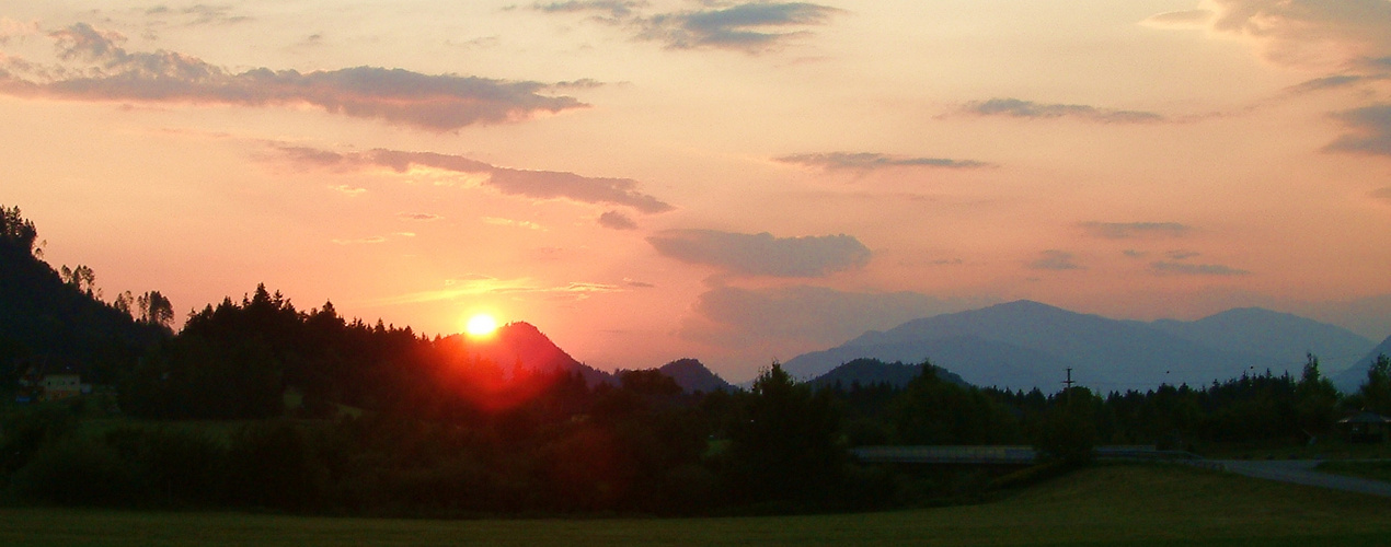 Sonnenuntergang in Kärnten