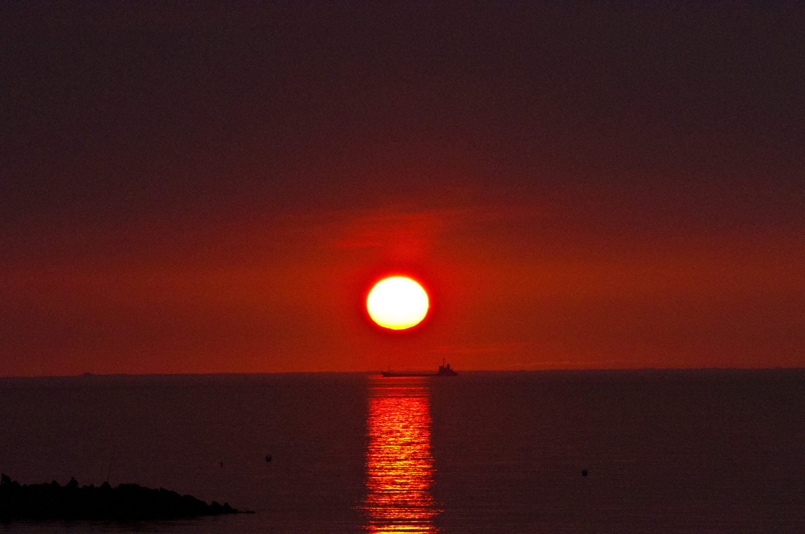 Sonnenuntergang in Kalifornien an der Ostsee.